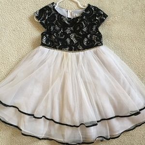 Black lace and white tu-tu formal dress